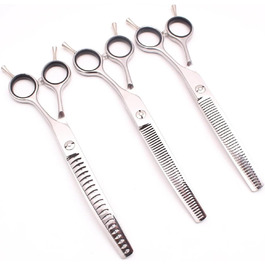 Ножиці для грумінгу собак та котів 7.0 дюймів, професійні ножиці для догляду за шерстю, ергономічна ручка (275-Chunker)