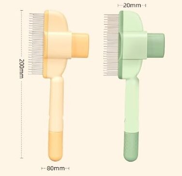 Щітка для догляду за тваринами Fellblitz - самоочисна, для довгого та короткого хутра, зелена