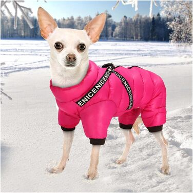 Зимовий теплий водонепроникний теплий зимовий одяг для собак маленьких та середніх порід, для Французького бульдога, Чихуахуа (Чорний, 14)