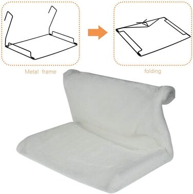 Килимок-грілка для котів Fyeme: м'який, плюшевий, для підвішування на радіатор, з металевим каркасом, складаний, для всіх стандартних радіаторів (білий)