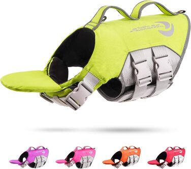 Спасальний жилет для собак ThinkPet, зелений, розмір M, регульований, з відбиваючими елементами