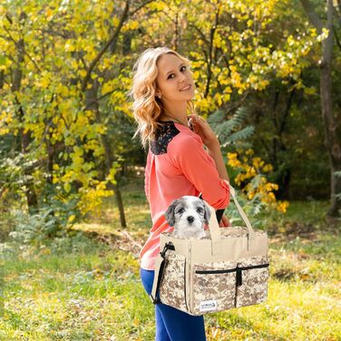 Транспортна сумка для котів та собак Galatée Tragetasche, складана, схвалена авіакомпаніями, для довгих подорожей (колір: коричневий)