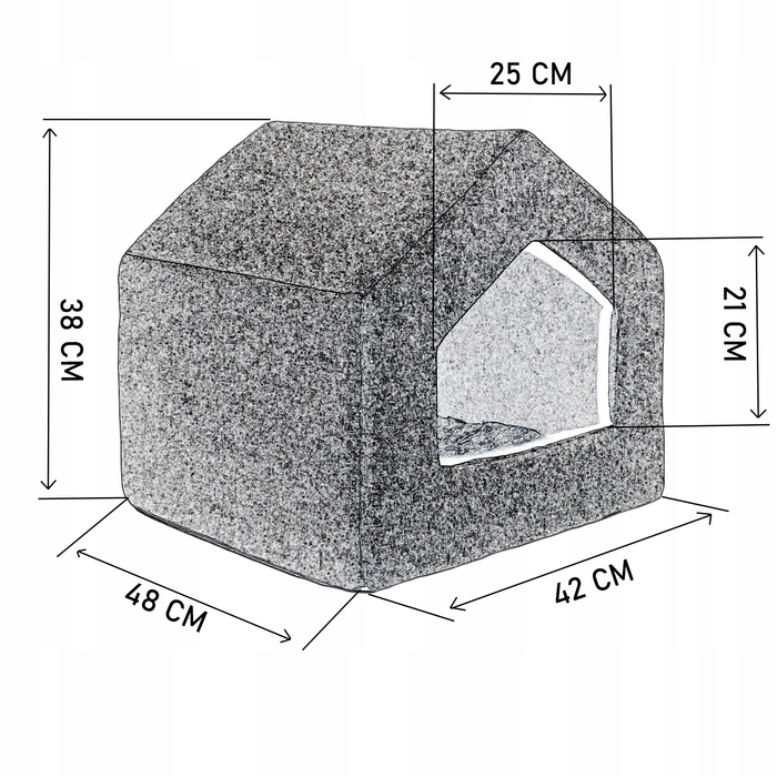 Будиночок для собак та котів L CLAW з м'яким хутром