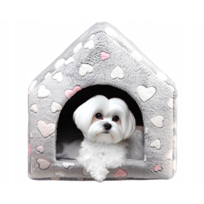 Будиночок-ліжечко для маленьких собак: затишна будка та м'яке місце для відпочинку