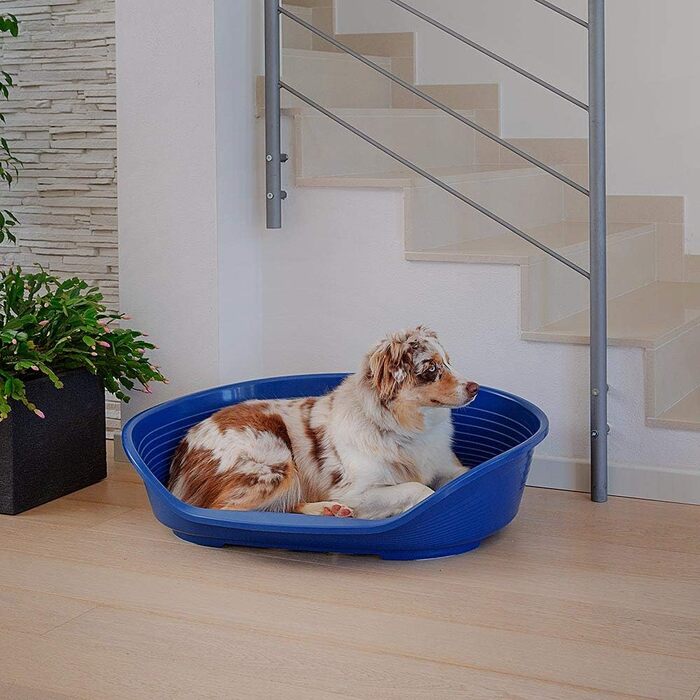 Крізьлювальне ліжко для собак та котів Ferplast Siesta Deluxe, пластикове, середнє, 74x48x25 см, сірий, миється, антиковзаюче