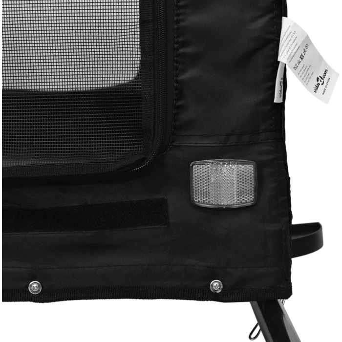 Ферштайнт Причіп для велосипеда, переноска для собак, чорний. Причіп для велосипеда, вантажний причіп, транспортний причіп. Максимальне навантаження 45 кг, матеріал: Оксфордська тканина та метал. Розміри: 136 x 69 x 73.5 см.