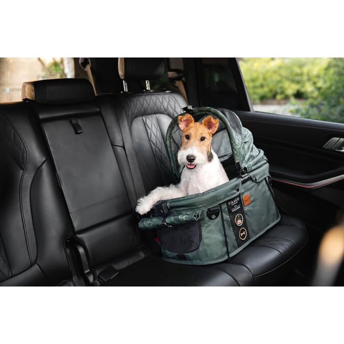 FIKAGO Сумка-переноска для собак та котів Sway – стильна, безпечна та складана переноска для тварин (Oslo Forest)