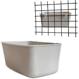 Кормушка для клітки AMZSYLV для кроликів, птахів, 600 мл, для корму та води, ласощів, цуценят, підвісна годівниця, миска, 26 шт., сіра