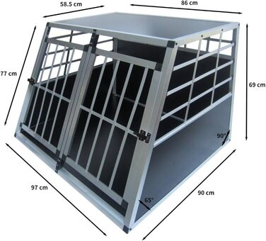 Транспортна переноска для собак та котів, велика подвійна переноска, алюмінієва гніздова решітка, переноска для автомобіля, переноска в багажник
