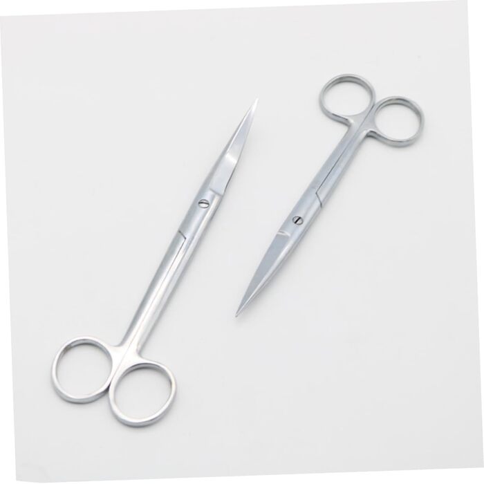 Набір з 2 професійних фризьорських ножиць для тварин Ipetboom з нержавіючої сталі. Круглий наконечник, для дому та салону, прямі та зігнуті кінці.