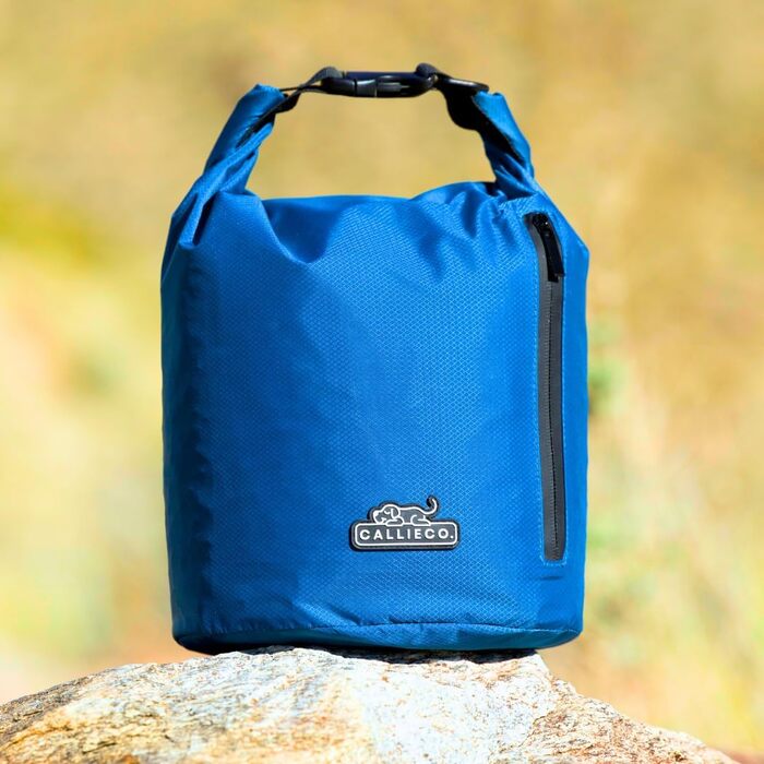 Сумка для корму для собак Callieco з лопаткою та кишенею на блискавці, водонепроникний контейнер для дому, подорожей на авто, кемпінгу, перевезень авіакомпаніями та іншого (Зелений, 32 чашки)