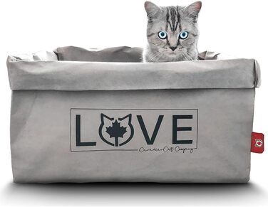 Ліжко для котів CanadianCat Katzenbett 45x35x35 см - затишне гніздо з картону та паперу