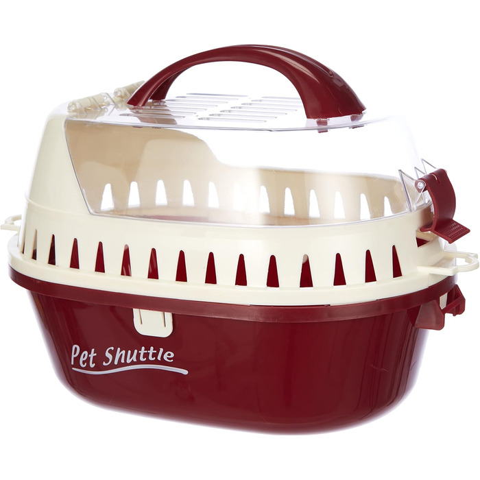 Транспортний бокс для тварин Karlie Transportbox Pet Shuttle L: 25x19x18 см, червоний (10x5x10 см)