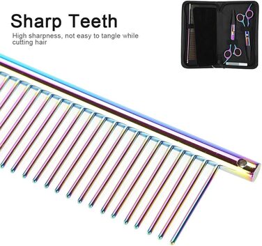 Набір ножиць для собак Sonew 6 шт. з нержавіючої сталі, кольоровий, для стрижки та грумінгу