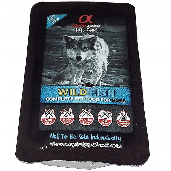 Повнораціонний вологий корм для собак Alpha Spirit WILD FISH (Дика риба), 9 кг