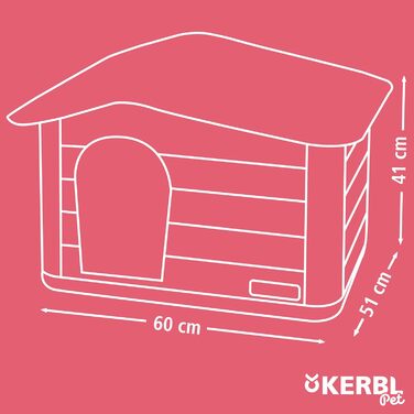 Будиночок для котів Kerbl Paola Eco, 60x51x41 см, екологічний