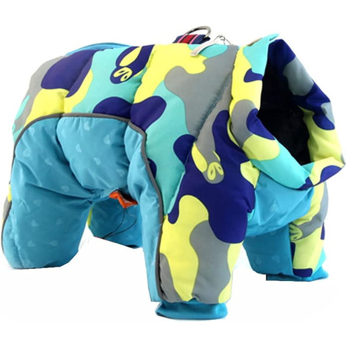 Зимова куртка для собак, теплий бавовняний халат, водонепроникна куртка для маленьких собак (3XL, світло-блакитний)