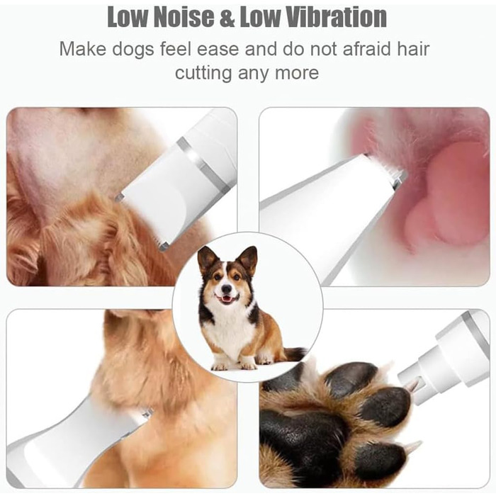 Мультитрим Про - 4-в-1 триммер для собак Dr Pfoten: стрижка лап, вух, обличчя. З насічкою для обрізки кігтів.