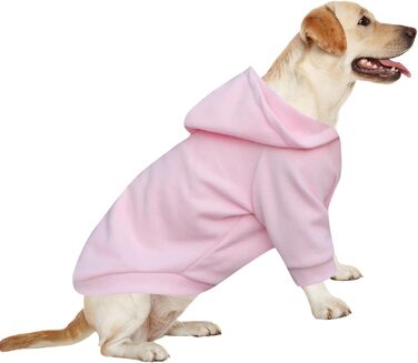 Світшот для великих собак HuaLiSiJi, теплий та легкий, м'яка текстура, для Лабрадорів (5XL, Рожевий)