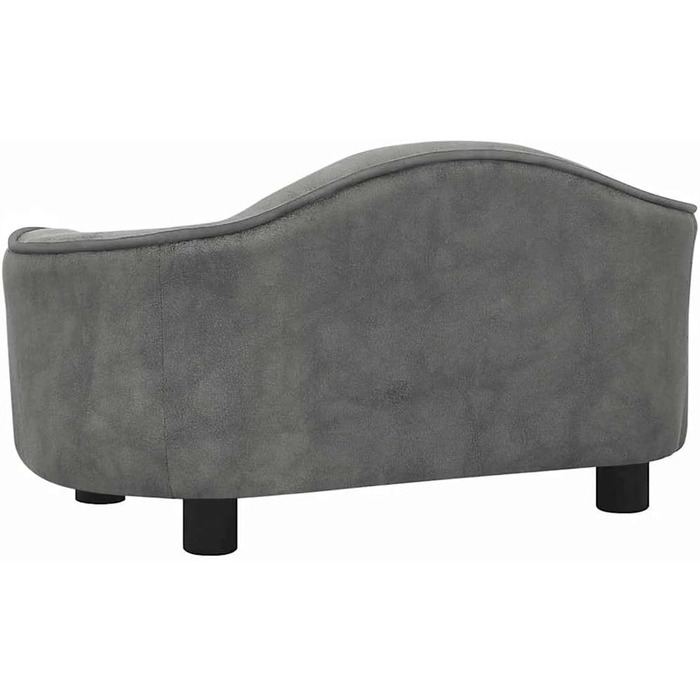 Софа для собак VidaXL 67x47x36 см, плюшеве ліжко для котів та собак (сірий)