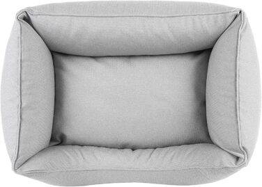 Крісло-лежанка для собак середніх порід – лежанка-кошик, водонепроникна, міцна, сіра, 75 x 55 x 20 см