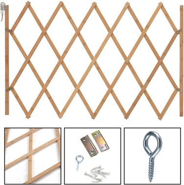 Захисне ґратка для собак, дерев'яне розтяжне ґратка, 75 x 105 см