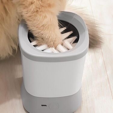 Портативний очисник лап для собак Zahoken - 2 швидкості, захист від бризок, для дому, прогулянок та подорожей (сірий)