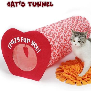 Туннель-іграшка для котів та тварин, Pop-Up, складаний, для дому (червоний)
