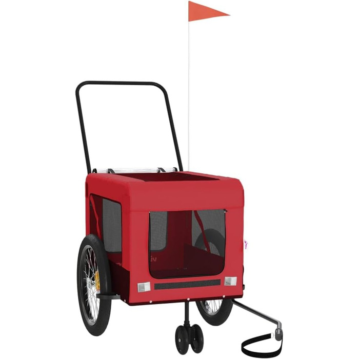 Причіп для велосипеда Gecheer для собак, чорний, з оксфордської тканини та металу, вантажний, транспортний, 93934, зелений (135 x 68.5 x 73.5 см, червоний)