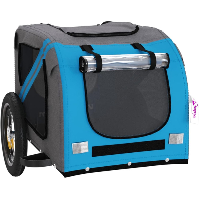 Причіп для собак на велосипед, Oxford, 30 кг, блакитний/сірий - Pet Trailer Model93869