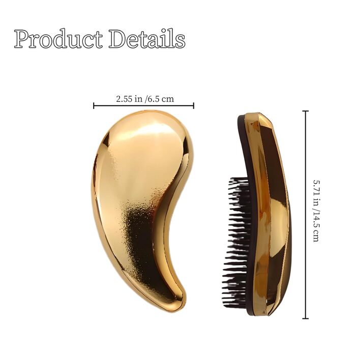 Маленька щітка для собак у формі коми, підходить для Йоркширського тер'єра, Ши-тцу, Мальтізе, Мальтіпу, Померанського спанієля - М'які щетинки для легкого видалення шерсті, аксесуари для цуценят (Рожеве золото)