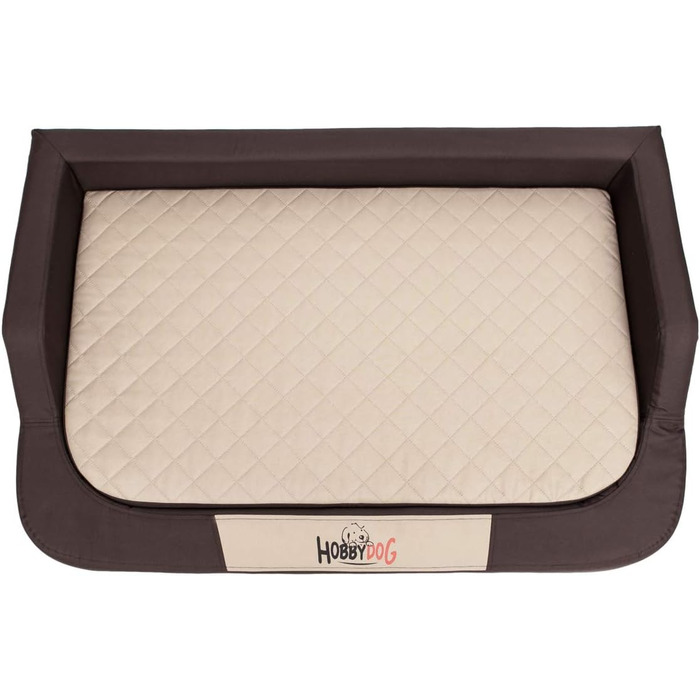 Ортопедичне ліжко для собак MEDICO Standard - коричневе з бежевим (XXL, 120x80 см)