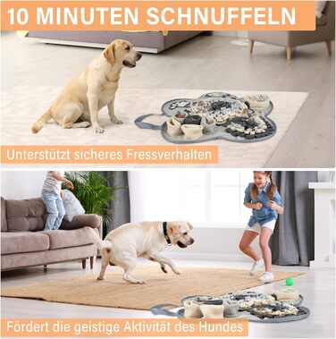 Килимок для носа собак Schnüffelteppich Grey 60*60: інтелектуальна іграшка-килимок для собак