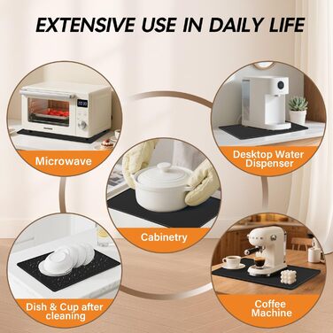 Килимок для годування собак та котів з силікону харчової якості, з високими бортиками, чорний (L)