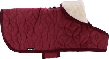 Зимовий теплий нашийник для собак Flamingo Koda – Бордовий, M – поліестер, водонепроникний, фліс, на липучці