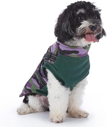 Водонепроникна куртка для собак з шлейкою, тепла жилетка, вітрозахисна куртка, відображаючий сніговий костюм для цуценят, дрібних та середніх собак (Purple,M)