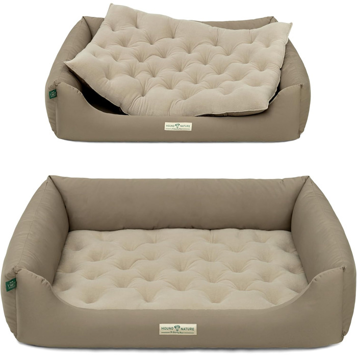 Ортопедичне лежанка для собак HOUND & NATURE Zürich XL (115x85 см, тауп) - м'яка, зручна, з можливістю прання