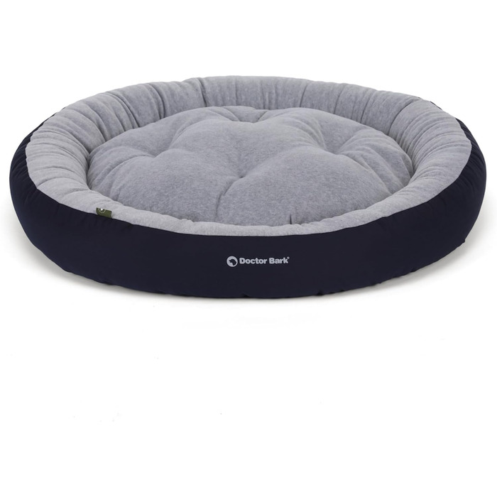 Кігтьовий будиночок для собак середніх порід Doctor Bark, м'яке кругле ліжко, плюшеве гніздо з двостороннім подушкою Fleece/Baumwolle - GreenLabel, колір: кобальт (L - 70x60 см)