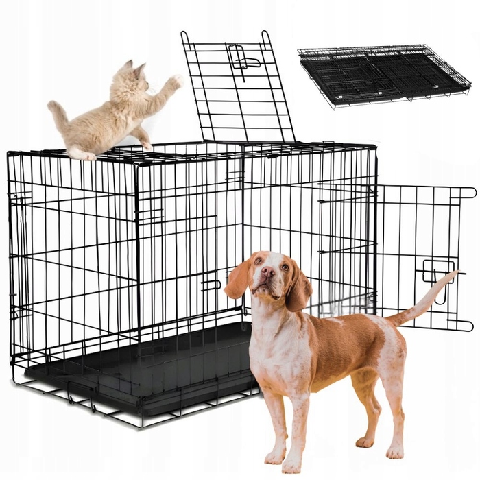 Складана металева клітка-кеннел Artnico для середніх собак, 70x50x60 см