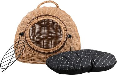 Кішка Будиночок Венге-Сірий, Корзина для кота з лози, Корзина для кота, Місце для собаки з ручкою