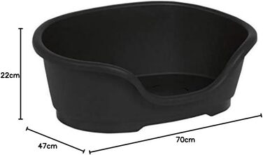 Корзина для домашніх тварин Karlie Haustierkorb Domus, чорна, 60x47x22 см