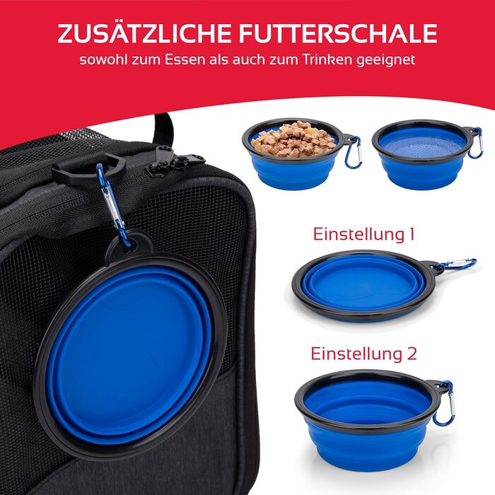 Сумка-переноска для собак та котів Maxxpro - сіра, 44 x 31 x 34 см, складана миска/ліжко, до 5 кг