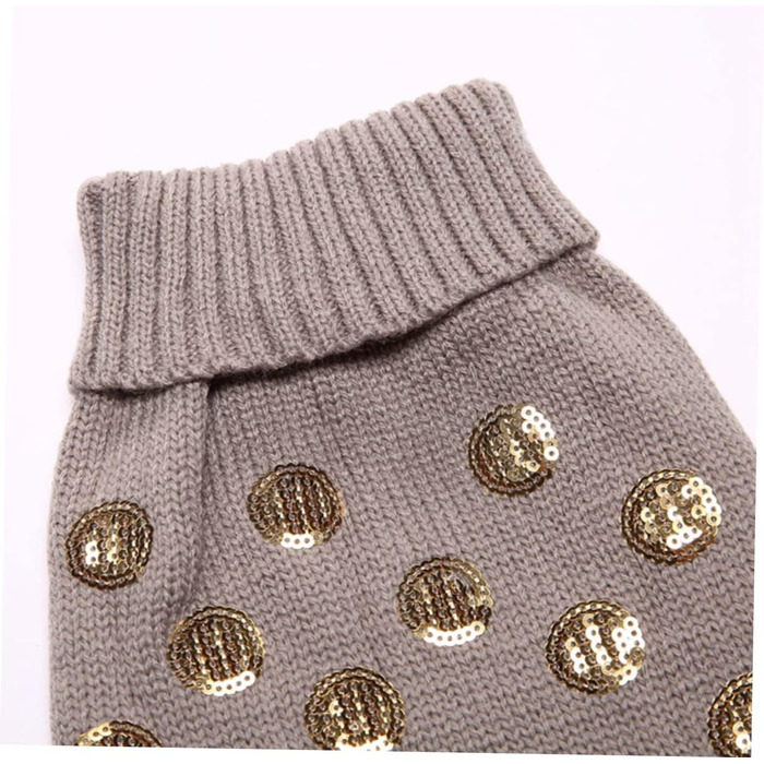 В'язаний пуловер для собак Angoily - теплий одяг для домашніх тварин, зимова колекція, великий дизайн, зручний для собак сірого кольору