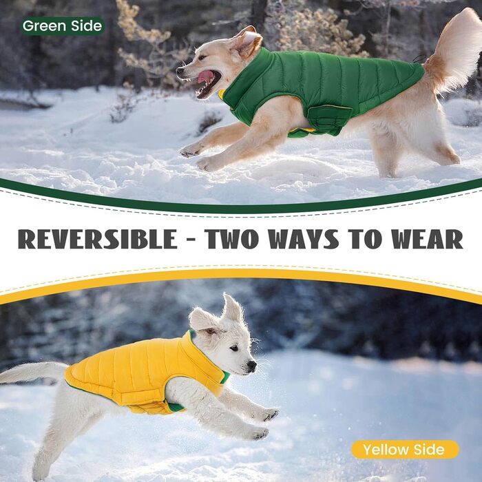 Зимовий теплий дощовик для собак великих порід Lelepet, XL (зелений)