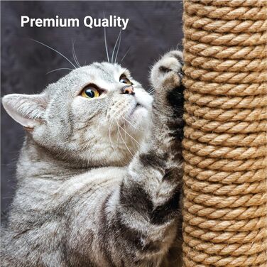 SVD.PET Дряпка для котів з натуральної джутової мотузки, настінна, зі змінним стовпчиком