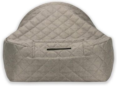 Sleepy Fox® Преміум Печеринка-ліжко для собак та котів - нагороджений дизайн, патентована модель (Бежевий, стеганий, Small: 65x55x40 см)