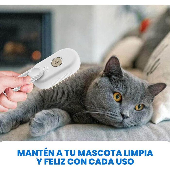 Парова щітка для котів та видалення шерсті: щітка для котів та собак з парою, щітка для видалення шерсті для тварин, парова щітка для тварин, щітка для шерсті, щітка для домашніх тварин