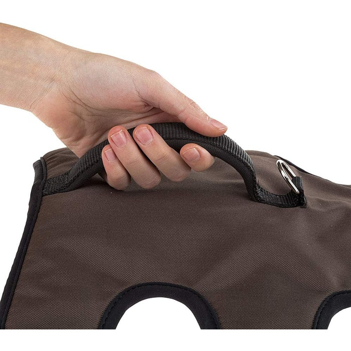 Шлейка для собак Ferplast ERGOTREKKING, коричнева, XL, з 6 застібками, витривала, з регулюванням, світловідбиваюча, з м'якою підкладкою