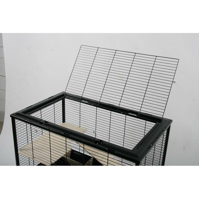Клітка для гризунів Zolux Neo Silta мала, чорна, 77,5x47,5x87,5 см