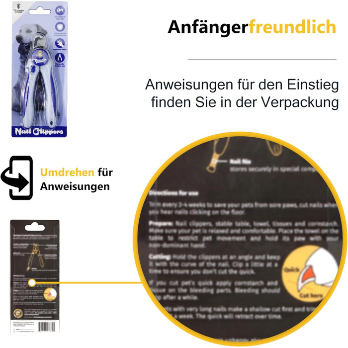 Професійна кусачка для догляду за кігтями собак Thunderpaws з захистом, блокуванням та пилочкою (Середній-Великий, Зелений). Також доступна для собак малих та середніх розмірів (Блакитна)